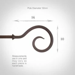 12mm Bishop's Crook Finial In Beeswax 8 12mm Bishop's Crook Finial In Beeswax -Jim Lawrence Sales 632bw 3