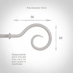 12mm Bishop's Crook Finial In Clay -Jim Lawrence Sales 632cl 13