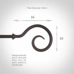 12mm Bishop's Crook Finial In Matt Black 10 12mm Bishop's Crook Finial In Matt Black -Jim Lawrence Sales 632mb 3