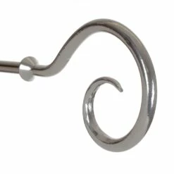 12mm Bishop's Crook Finial In Mercury -Jim Lawrence Sales 632me 2