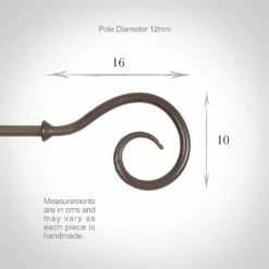 12mm Bishop's Crook Finial In Polished 9 12mm Bishop's Crook Finial In Polished -Jim Lawrence Sales 632po 3