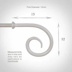 12mm Crook Finial In Clay -Jim Lawrence Sales 633cl 13