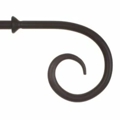 12mm Crook Finial In Matt Black