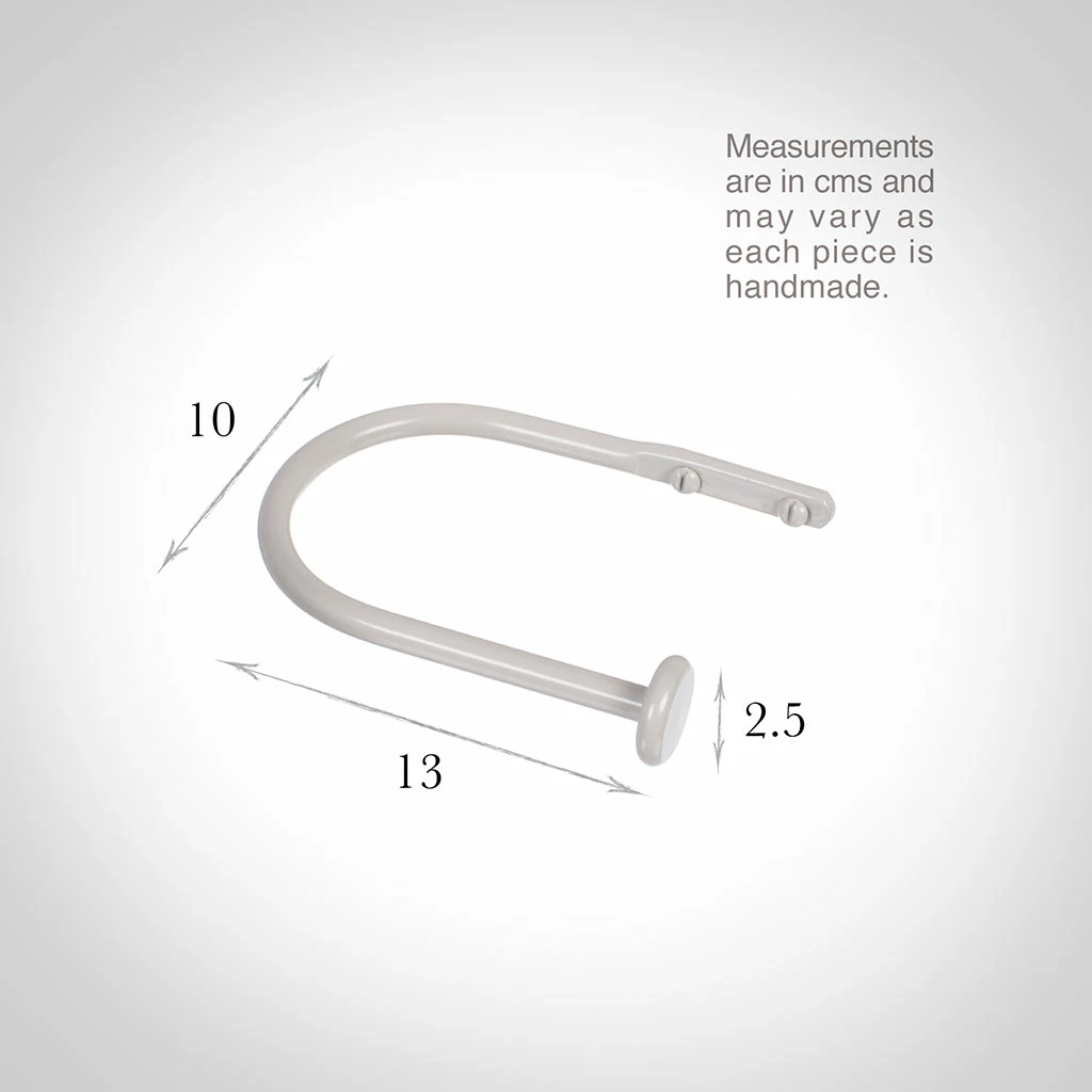Small Button Holdback In Clay 5 Small Button Holdback In Clay - Image 3