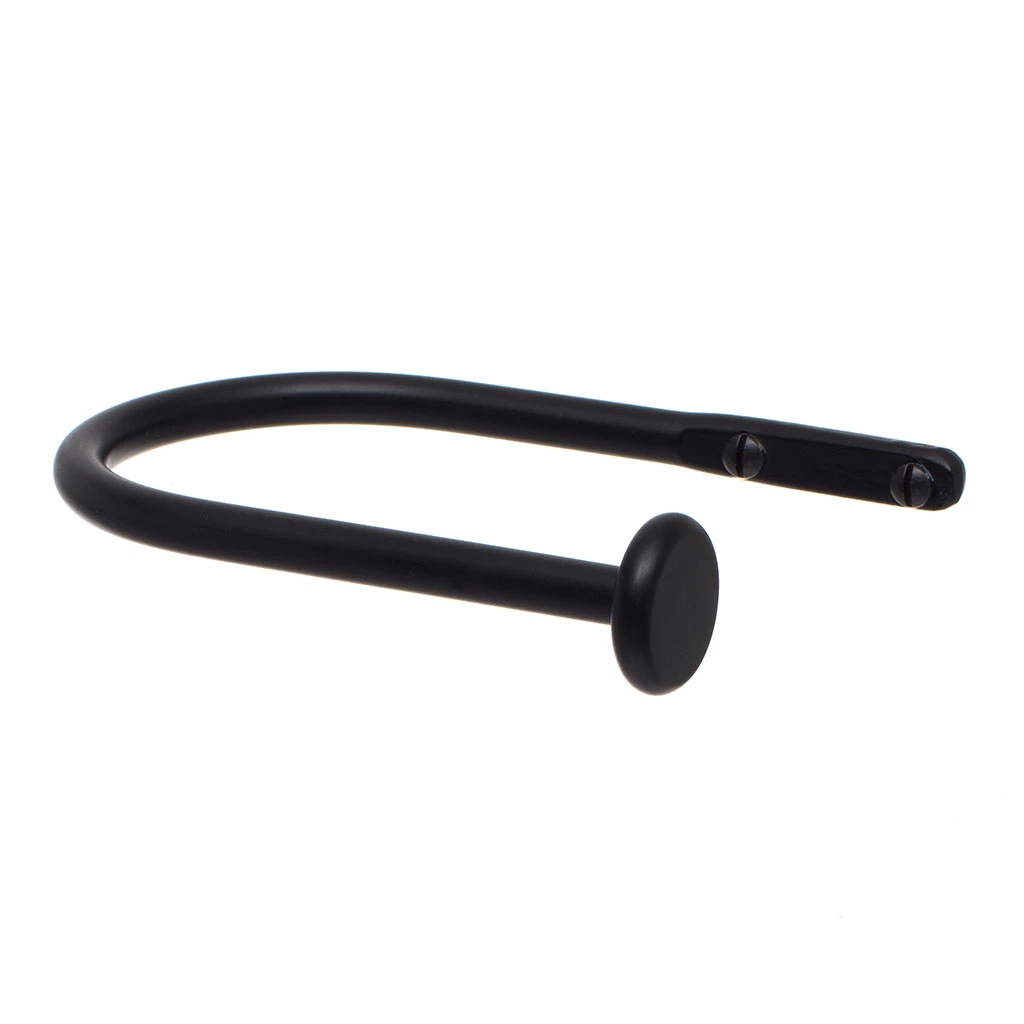 Small Button Holdback In Matt Black 3 Small Button Holdback In Matt Black