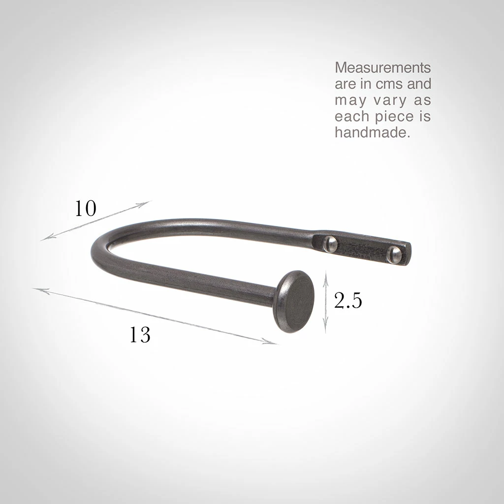 Small Button Holdback In Polished 5 Small Button Holdback In Polished - Image 3