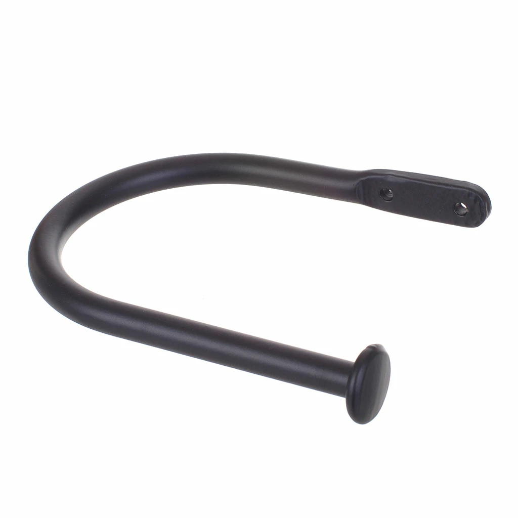 Large Button Holdback In Matt Black 3 Large Button Holdback In Matt Black