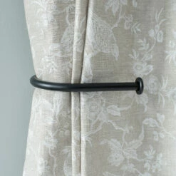 Large Button Holdback In Matt Black 6 Large Button Holdback In Matt Black -Jim Lawrence Sales 637amb 12