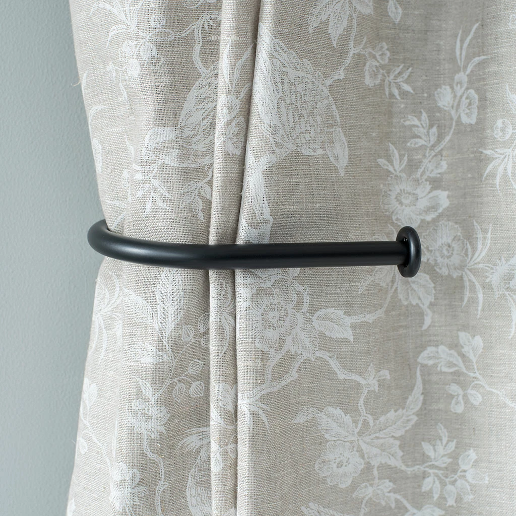 Large Button Holdback In Matt Black 4 Large Button Holdback In Matt Black - Image 2