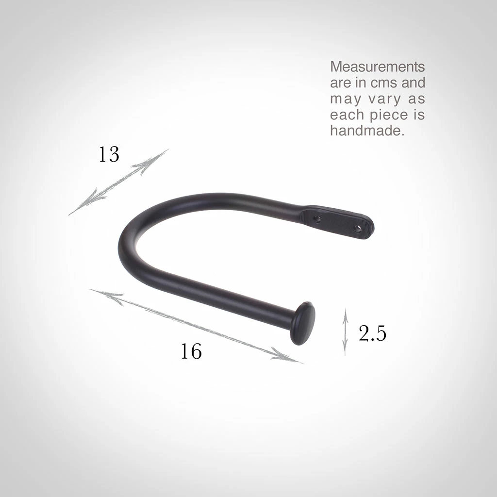 Large Button Holdback In Matt Black 5 Large Button Holdback In Matt Black - Image 3