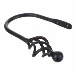 Small Cage & Ball Holdback In Matt Black