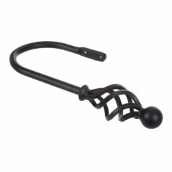 Large Cage & Ball Holdback In Matt Black