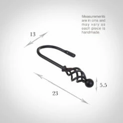 Large Cage & Ball Holdback In Matt Black 8 Large Cage & Ball Holdback In Matt Black -Jim Lawrence Sales 637cmb 13