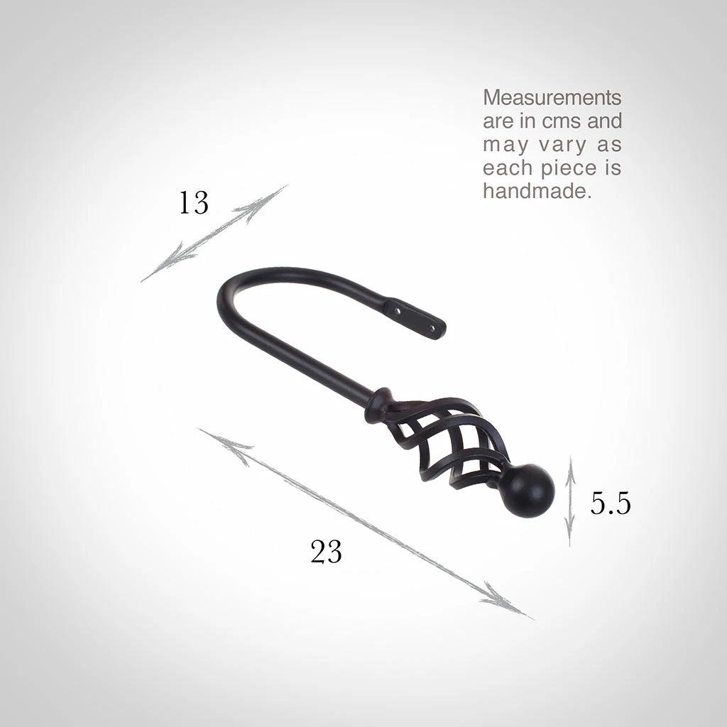 Large Cage & Ball Holdback In Matt Black 5 Large Cage & Ball Holdback In Matt Black - Image 3