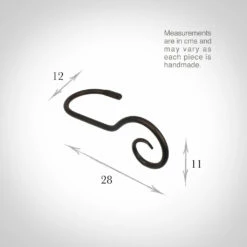 Large Bishop's Crook Holdback (Right Side) In Beeswax 7 Large Bishop's Crook Holdback (Right Side) In Beeswax -Jim Lawrence Sales 637fbw 13