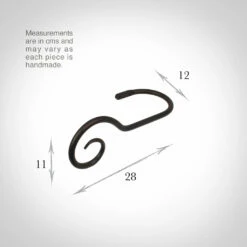 Large Bishop's Crook Holdback (Left Side) In Beeswax 7 Large Bishop's Crook Holdback (Left Side) In Beeswax -Jim Lawrence Sales 637flbw 13