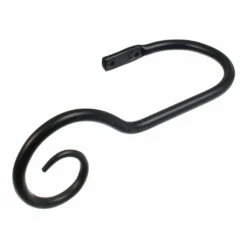 Large Bishop's Crook Holdback (Left Side) In Matt Black