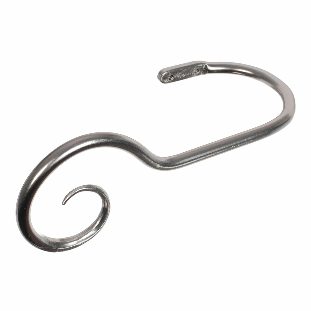 Large Bishop's Crook Holdback (Left Side) In Mercury 3 Large Bishop's Crook Holdback (Left Side) In Mercury