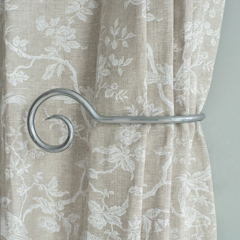 Large Bishop's Crook Holdback (Left Side) In Mercury 4 Large Bishop's Crook Holdback (Left Side) In Mercury - Image 2