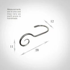 Large Bishop's Crook Holdback (Left Side) In Mercury 7 Large Bishop's Crook Holdback (Left Side) In Mercury -Jim Lawrence Sales 637flme 13