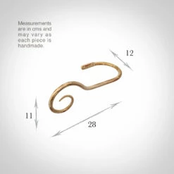 Large Bishop's Crook Holdback (Left Side) In Old Ivory 7 Large Bishop's Crook Holdback (Left Side) In Old Ivory -Jim Lawrence Sales 637floi 13