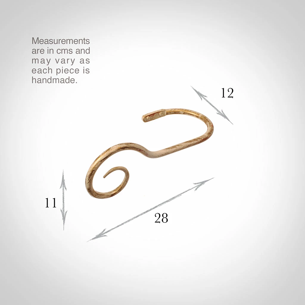 Large Bishop's Crook Holdback (Left Side) In Old Ivory 5 Large Bishop's Crook Holdback (Left Side) In Old Ivory - Image 3