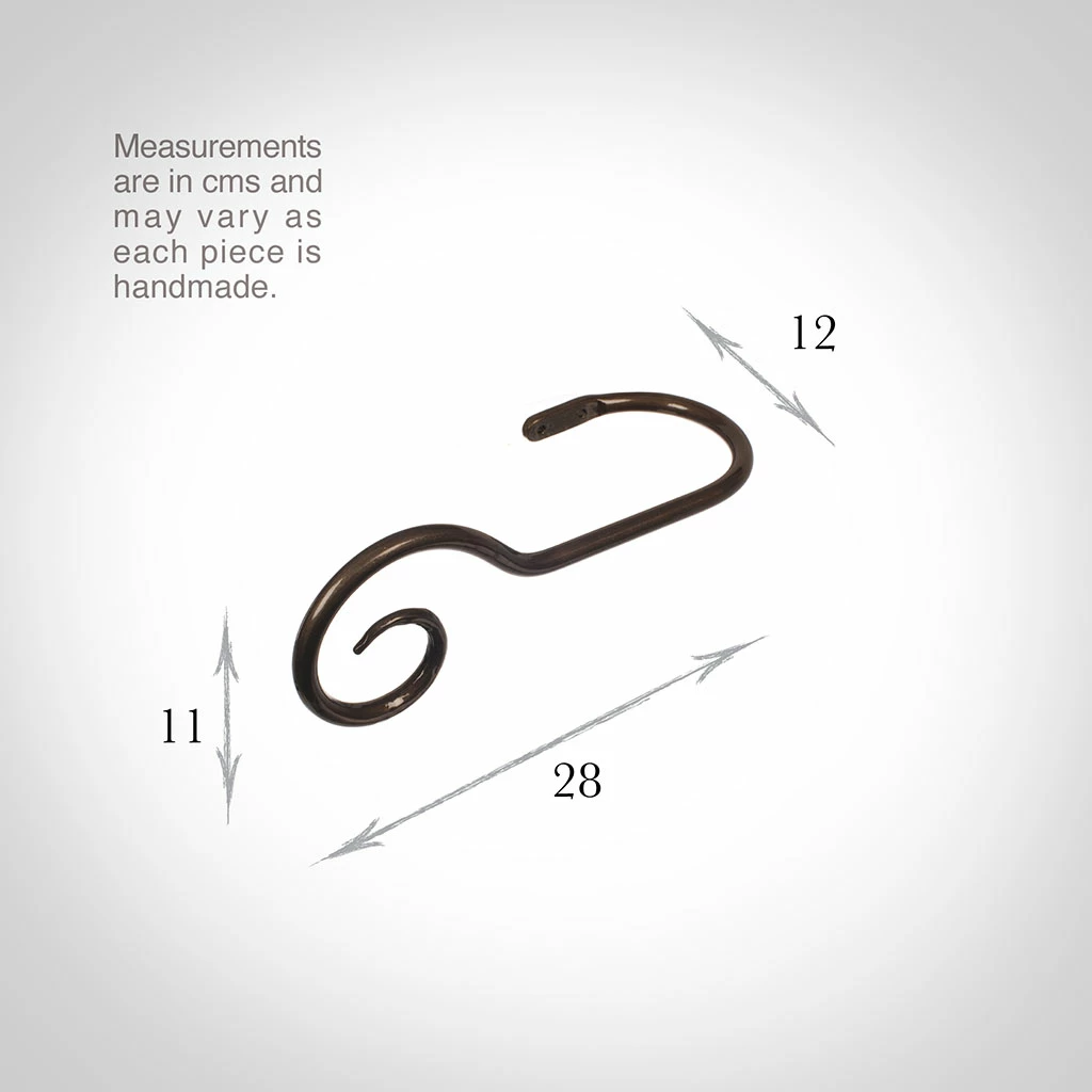 Large Bishop's Crook Holdback (Left Side) In Polished 5 Large Bishop's Crook Holdback (Left Side) In Polished - Image 3