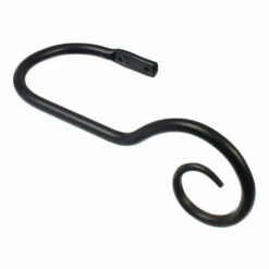 Large Bishop's Crook Holdback (Right Side) In Matt Black