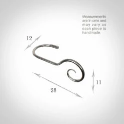 Large Bishop's Crook Holdback (Right Side) In Mercury 7 Large Bishop's Crook Holdback (Right Side) In Mercury -Jim Lawrence Sales 637fme 13