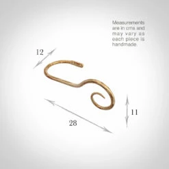 Large Bishop's Crook Holdback (Right Side) In Old Ivory -Jim Lawrence Sales 637foi 13