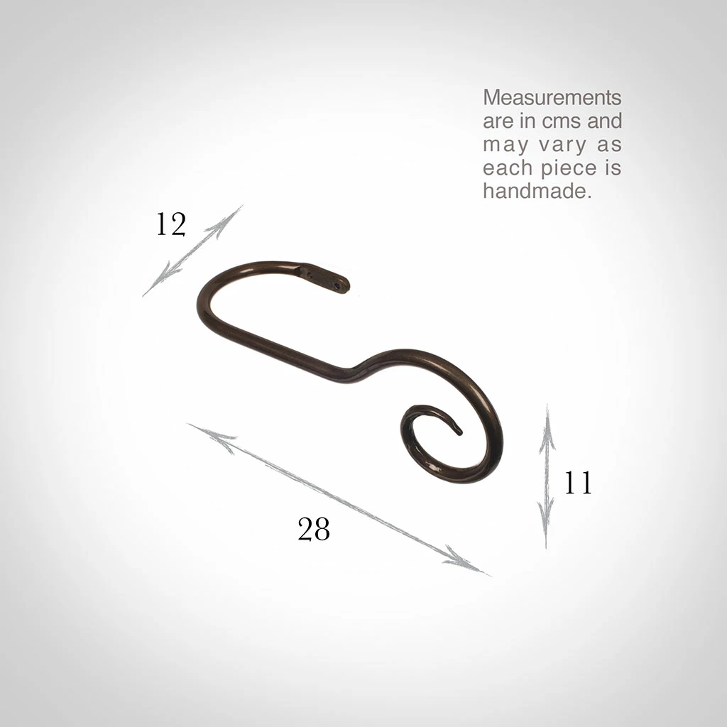 Large Bishop's Crook Holdback (Right Side) In Polished 5 Large Bishop's Crook Holdback (Right Side) In Polished - Image 3