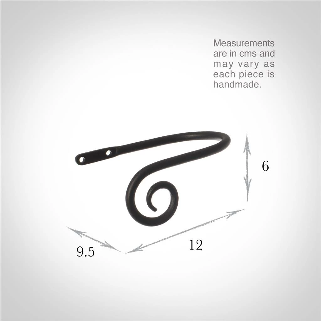 Small Crook Holdback (Left Side) In Matt Black 4 Small Crook Holdback (Left Side) In Matt Black - Image 2