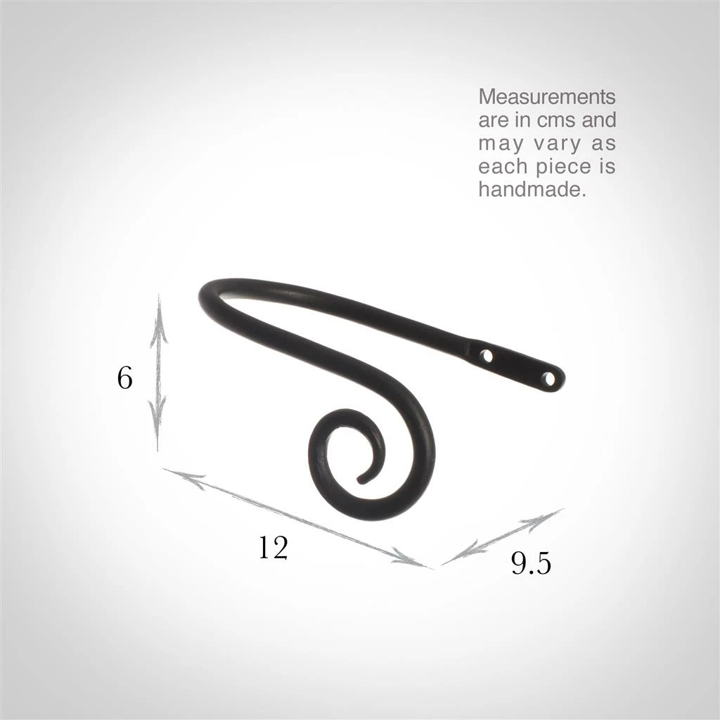 Small Crook Holdback (Right Side) In Matt Black 4 Small Crook Holdback (Right Side) In Matt Black - Image 2