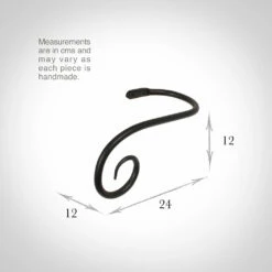 Large Crook Holdback (Left Side) In Matt Black 7 Large Crook Holdback (Left Side) In Matt Black -Jim Lawrence Sales 637glmb 13