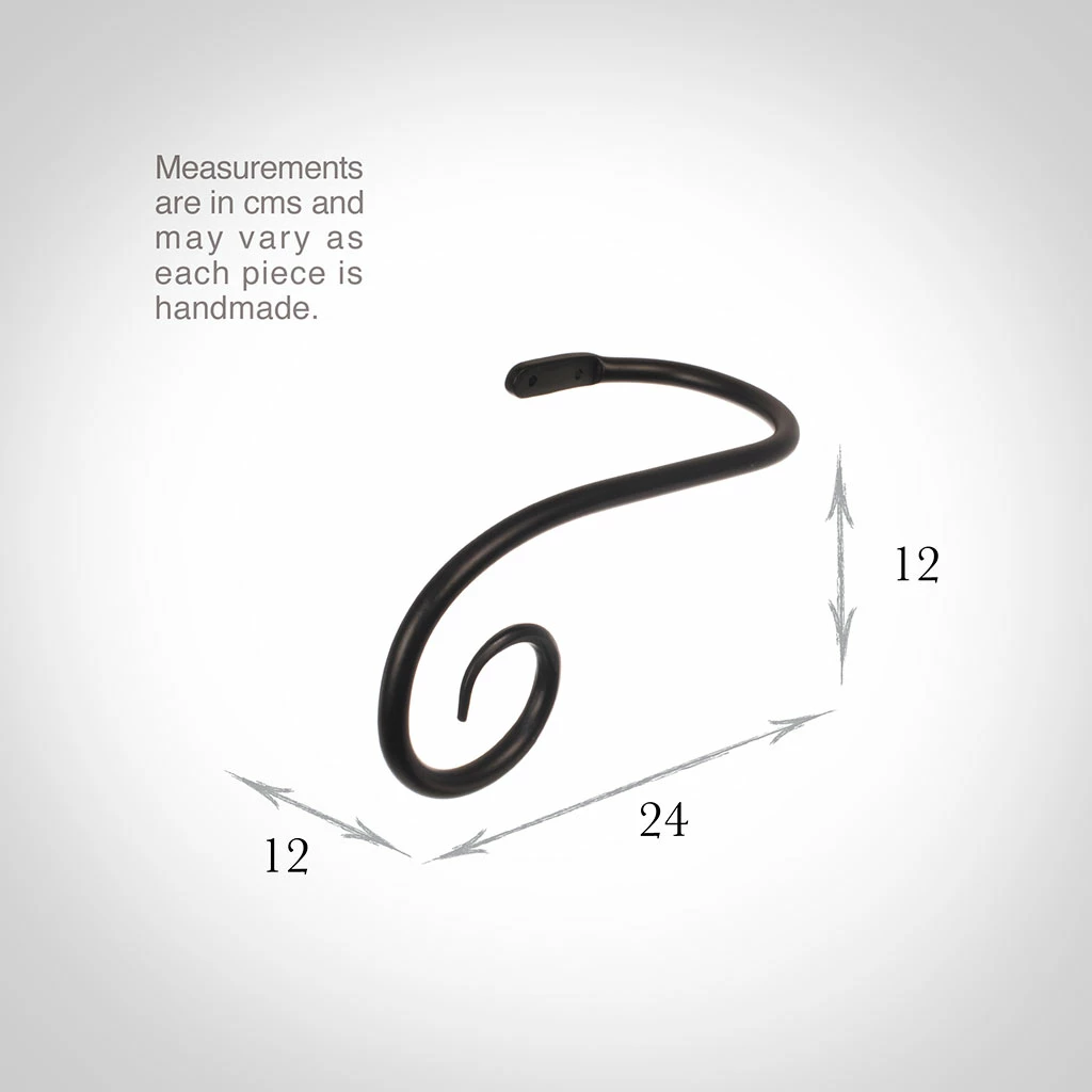 Large Crook Holdback (Left Side) In Matt Black 5 Large Crook Holdback (Left Side) In Matt Black - Image 3