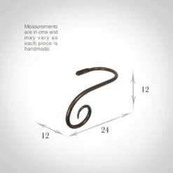 Large Crook Holdback (Left Side) In Polished 7 Large Crook Holdback (Left Side) In Polished -Jim Lawrence Sales 637glpo 13