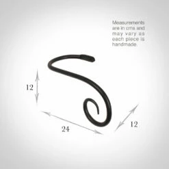 Large Crook Holdback (Right Side) In Matt Black -Jim Lawrence Sales 637gmb 13