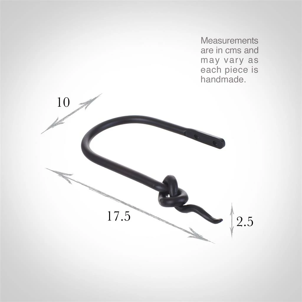 Small Knot Holdback In Matt Black 4 Small Knot Holdback In Matt Black - Image 2