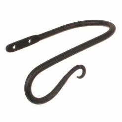 Small Shepherd's Crook Holdback (Left Side) In Matt Black