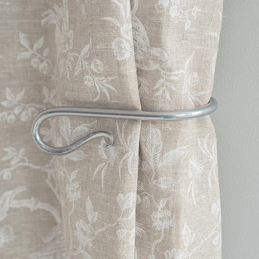 Small Shepherd's Crook Holdback (Left Side) In Mercury 4 Small Shepherd's Crook Holdback (Left Side) In Mercury - Image 2