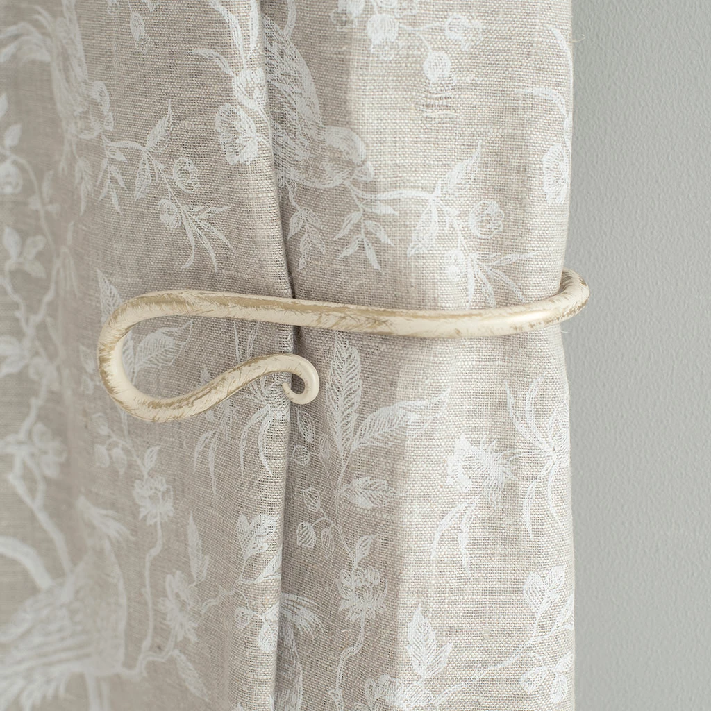 Small Shepherd's Crook Holdback (Left Side) In Old Ivory 4 Small Shepherd's Crook Holdback (Left Side) In Old Ivory - Image 2