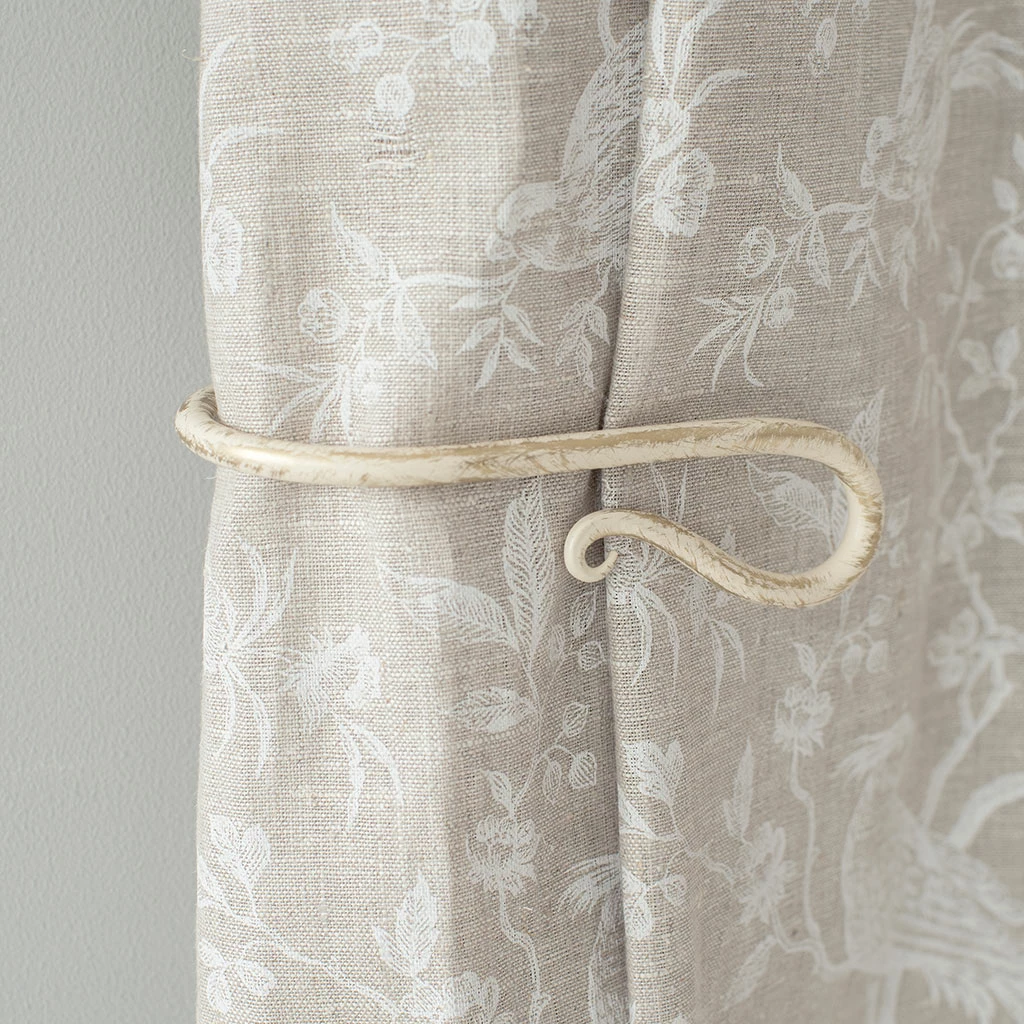 Small Shepherd's Crook Holdback (Right Side) In Old Ivory 4 Small Shepherd's Crook Holdback (Right Side) In Old Ivory - Image 2