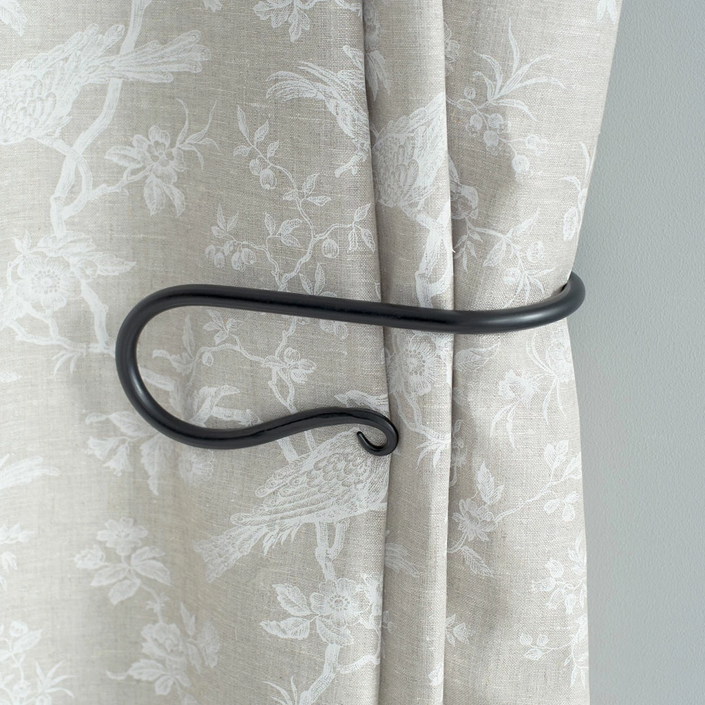 Large Shepherd's Crook Holdback (Left Side) In Matt Black 6 Large Shepherd's Crook Holdback (Left Side) In Matt Black - Image 4