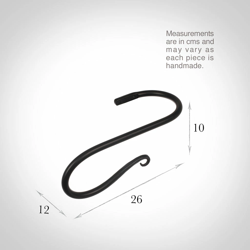 Large Shepherd's Crook Holdback (Left Side) In Matt Black 5 Large Shepherd's Crook Holdback (Left Side) In Matt Black - Image 3