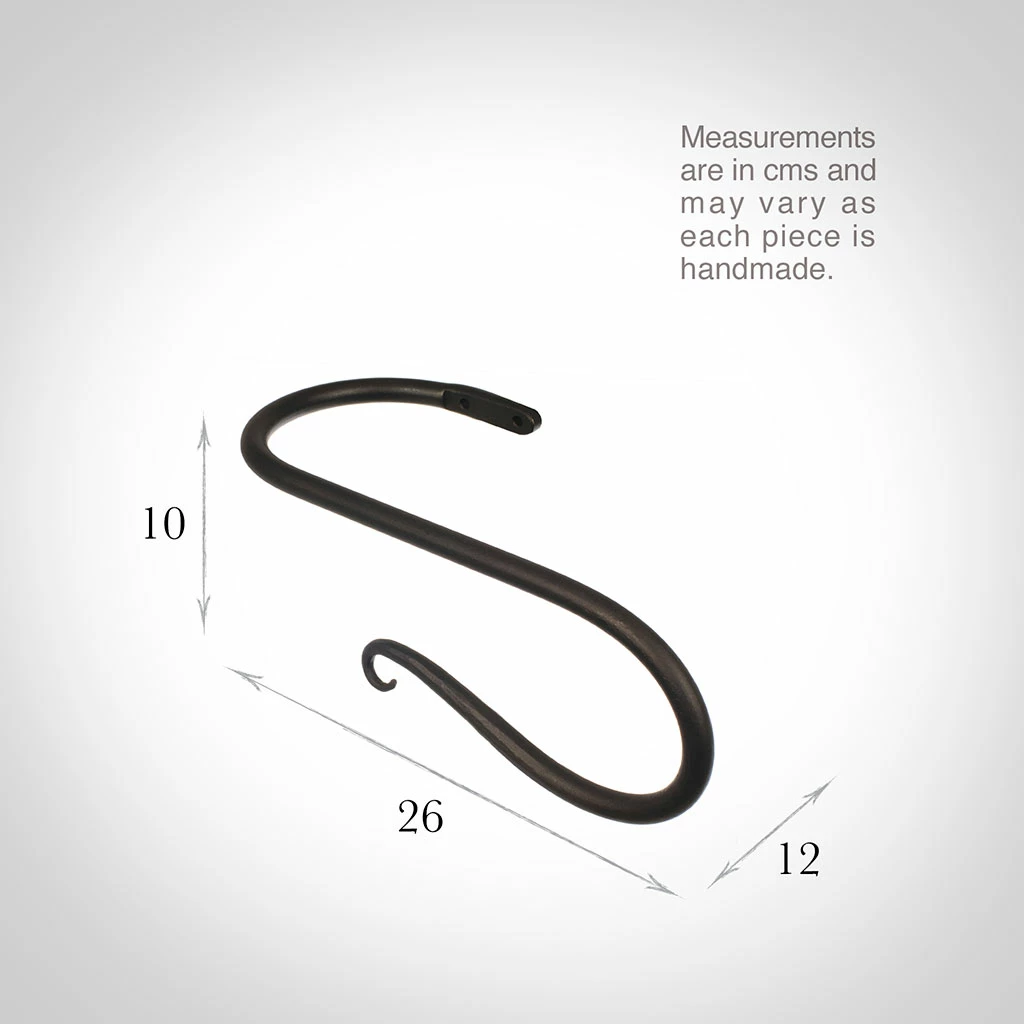 Large Shepherd's Crook Holdback (Right Side) In Matt Black 5 Large Shepherd's Crook Holdback (Right Side) In Matt Black - Image 3