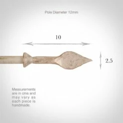 12mm Spear Finial In Old Ivory -Jim Lawrence Sales 643oi 3