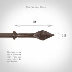 12mm Spear Finial In Polished -Jim Lawrence Sales 643po 3