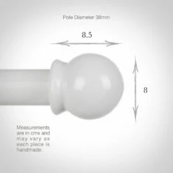 38mm Cannonball Finial In Clay 8 38mm Cannonball Finial In Clay -Jim Lawrence Sales 646cl 13
