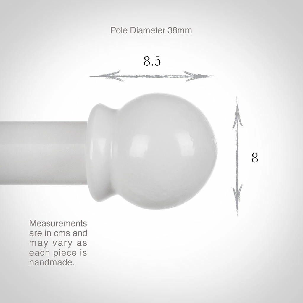 38mm Cannonball Finial In Clay 5 38mm Cannonball Finial In Clay - Image 3