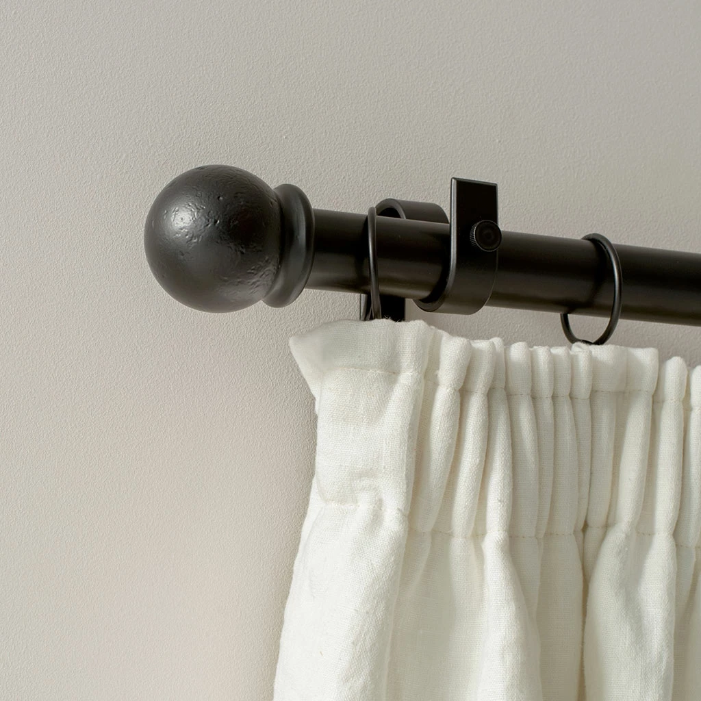 38mm Cannonball Finial In Matt Black 4 38mm Cannonball Finial In Matt Black - Image 2